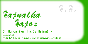 hajnalka hajos business card